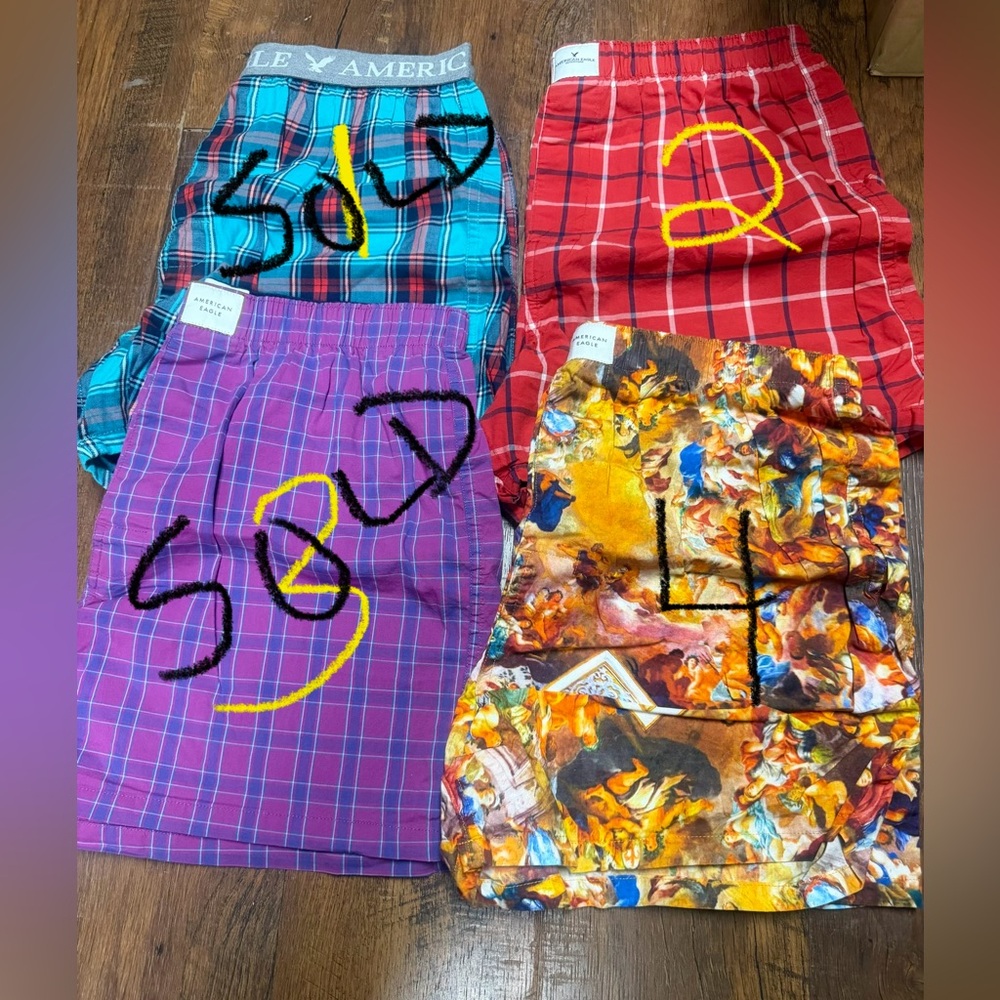 Individual pairs of American Eagle vintage boxers. Size medium